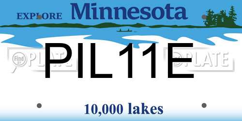 PIL11E Minnesota License Plate