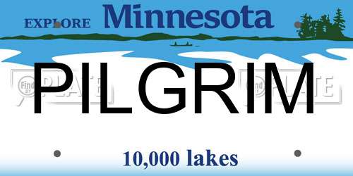 PILGRIM Minnesota License Plate