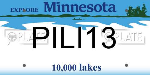 PILI13 Minnesota License Plate