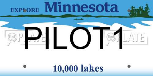 PILOT1 Minnesota License Plate