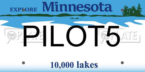 PILOT5 Minnesota License Plate