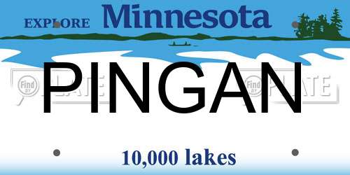 PINGAN Minnesota License Plate