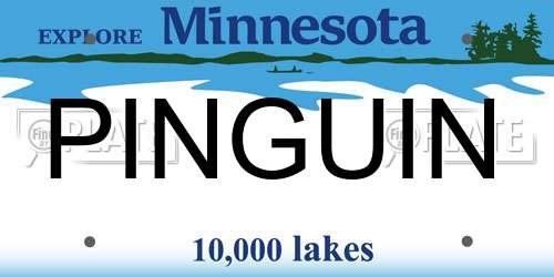PINGUIN Minnesota License Plate