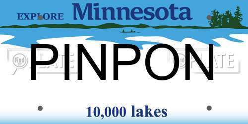PINPON Minnesota License Plate