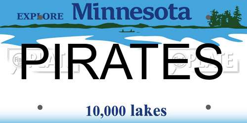 PIRATES Minnesota License Plate