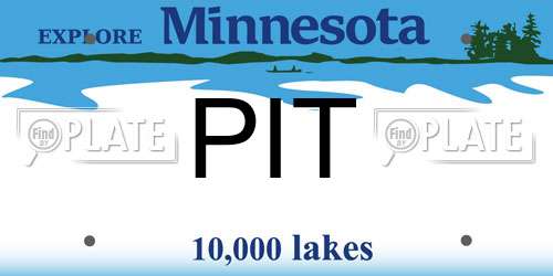 PIT Minnesota License Plate
