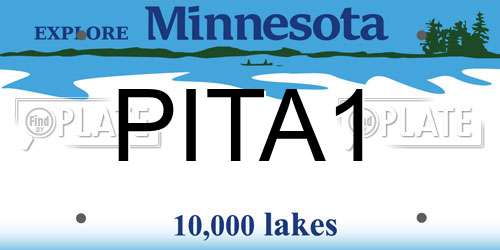 PITA1 Minnesota License Plate