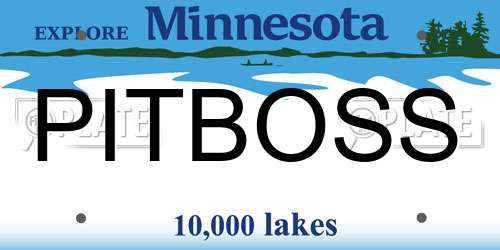 PITBOSS Minnesota License Plate