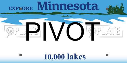 PIVOT Minnesota License Plate