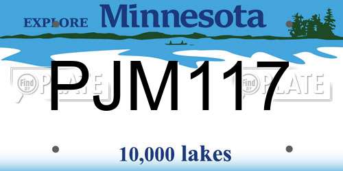 PJM117 Minnesota License Plate