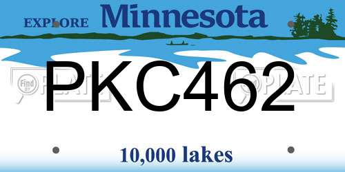 PKC462 Minnesota License Plate