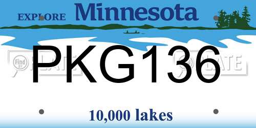 PKG136 Minnesota License Plate