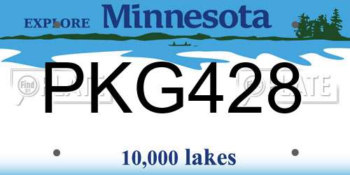 PKG428 Minnesota License Plate