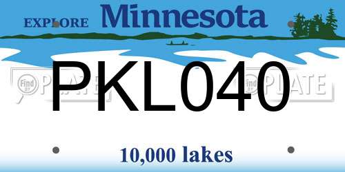 PKL040 Minnesota License Plate