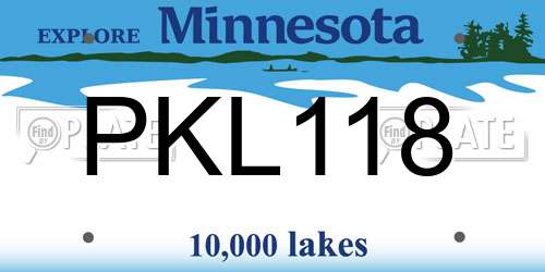 PKL118 Minnesota License Plate