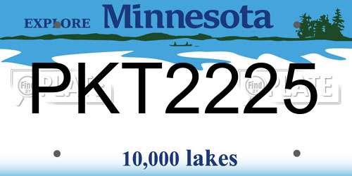 PKT2225 Minnesota License Plate