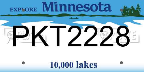 PKT2228 Minnesota License Plate