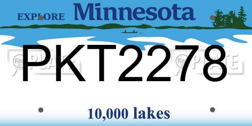 PKT2278 Minnesota License Plate