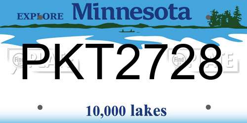 PKT2728 Minnesota License Plate