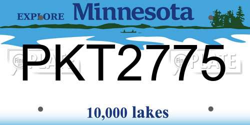 PKT2775 Minnesota License Plate