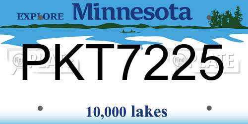 PKT7225 Minnesota License Plate