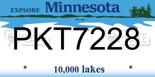 PKT7228 Minnesota License Plate