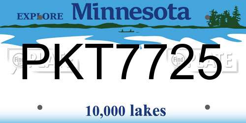 PKT7725 Minnesota License Plate