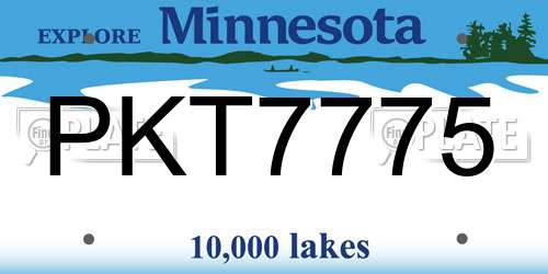 PKT7775 Minnesota License Plate