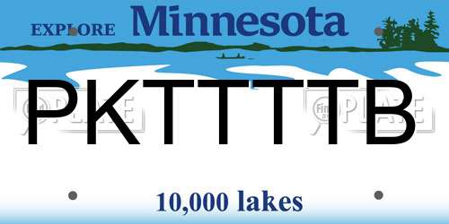 PKTTTTB Minnesota License Plate