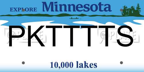 PKTTTTS Minnesota License Plate