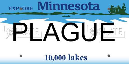 PLAGUE Minnesota License Plate