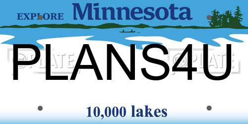 PLANS4U Minnesota License Plate