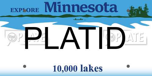 PLATID Minnesota License Plate
