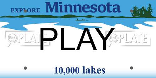 PLAY Minnesota License Plate
