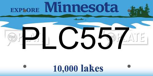 PLC557 Minnesota License Plate