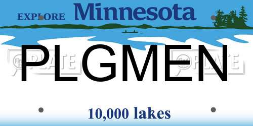 PLGMEN Minnesota License Plate