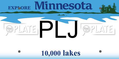 PLJ Minnesota License Plate