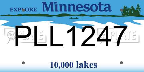 PLL1247 Minnesota License Plate