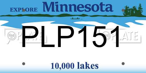 PLP151 Minnesota License Plate