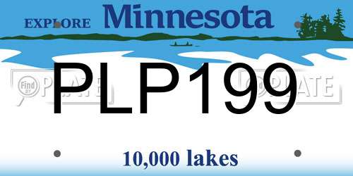 PLP199 Minnesota License Plate