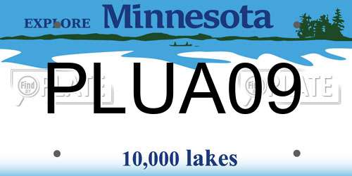PLUA09 Minnesota License Plate