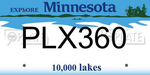 PLX360 Minnesota License Plate