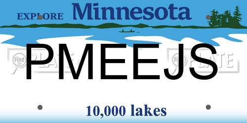 PMEEJS Minnesota License Plate