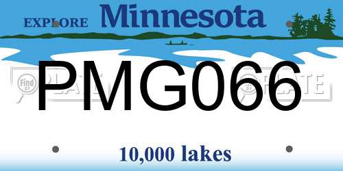 PMG066 Minnesota License Plate
