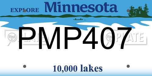 PMP407 Minnesota License Plate