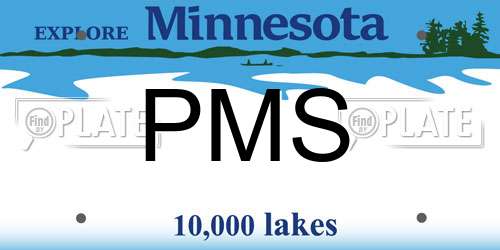 PMS Minnesota License Plate