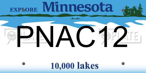 PNAC12 Minnesota License Plate