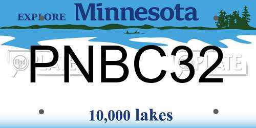 PNBC32 Minnesota License Plate