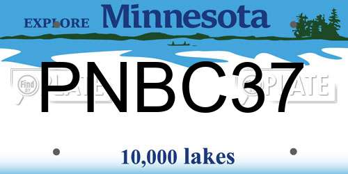 PNBC37 Minnesota License Plate