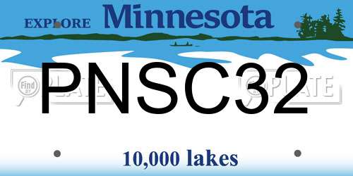PNSC32 Minnesota License Plate